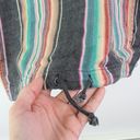 Free People Vintage  Striped Cotton Boho Hoodie Size M Photo 2