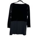 J.Jill  Wearever Collection Black Velvet 3/4 Sleeve Blouse Size Small Petite New Photo 1