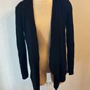ALLSAINTS  Drina Merino Wool Black Ribbed Draped Zip Shoulder Sweater Size Medium Photo 5