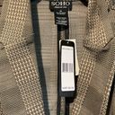 Soho  Military Houndstooth Plaid Blazer Suit Jacket Christmas Gift sz M, NWT Photo 1