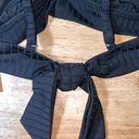 Aerie Large  Women’s Black Rib Triangle Tie Back Bikini Top BNWTS  $34.95 Photo 3