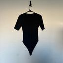 Everlane  The Short-Sleeve Crew Neck Bodysuit Black Bikini Size Small Photo 2