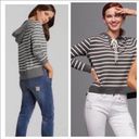 CAbi  Womens M Winward Striped Rope Tie Hoodie Sweatshirt Striped Gray Nautical Photo 11