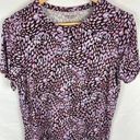 Nine West  Soft Spun Short Sleeve Animal Print Tshirt Size Large Photo 0