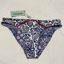 Luli Fama  Naughty Girl Blue/White Full Bikini Bottom Sz M Medium NWT Photo 0