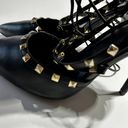 Wild Diva Lounge Studded Black Strappy Heels size 10 Brand New Photo 3