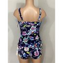 Anne cole NEW.  twist front underwire floral print tankini set. 36DD-cup/L-bottom Photo 4