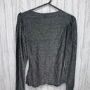 n:philanthropy Womens Size M  Delia Black Silver Metallic Top NWT Photo 5