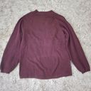 Nine West  Crew Neck Bubble Sleeve Sweater Burgundy Women's Size Medium Photo 1