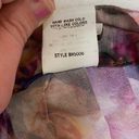 Badgley Mischka Camila Pleated Sheer Dress Size M Medium Floral Photo 3