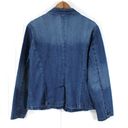 St. John’s Bay St. Johns Bay Women XL Denim Blazer Jacket Stretch Retro Hippie Minimalist Photo 1