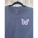 Grayson Threads Women's  Black Label Gray Butterfly Love Cropped T-Shirt Size XS Photo 3