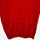 Brooks Brothers  Womens 100% Wool V-Neck Button Up Cable Knit Sweater Vest Red L Photo 4