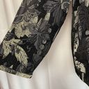 Christopher & Banks  Black Floral Tapestry Blazer Jacket Size Medium EUC Brocade Photo 4