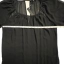 Ro & De NWT  Black Sheer Blouse with Cutouts  Long Sleeve Size Small Photo 4