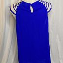 Torrid 81 NWT  Strappy Georgette Tank Size 00 Medium Electric Blue Photo 2