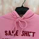 Grey Lab Pink Same Shift Different Day Shoulder Pad Cropped Hoodie Sweatshirt Size XS Photo 2