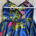 Lulus NWOT  Still the One Blue Floral Print Satin Maxi Dress Photo 6