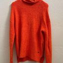 Sweaty Betty NEW  Orange Boucle Side Zip Turtleneck Sweater Photo 0