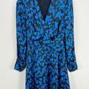 Equipment  Collie Floral Faux Wrap Blue Print Crepe Dress Size Small S Photo 1