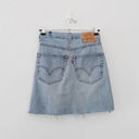 Levi's 559 Vintage Custom Reworked Distressed Denim Mini Skirt Size 24/25 Photo 4