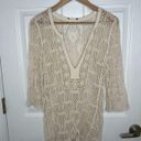 Boho Cream Crochet Lace Top or Swim Swimsuit Cover Up Beach Bohemian Size Medium Photo 2