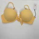 Shade & Shore  Women's Yellow Light Lift Front Tie Bikini Top Size 36C NWT Photo 9