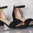 Soda  Black Block Heel Ankle Strap Sandals 8 Photo 0