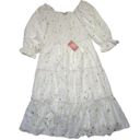 Krass&co NWT Ivy City . Midsummer Nights Midi in White Gold Star Smocked Dress XXL Photo 0