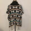 Double Zero  wool blend cowl neck poncho sweater M Photo 2