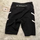 BCBGeneration  High-Waisted Bike Shorts Black White Photo 3