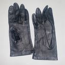 Saddlebred  Black Genuine Leather Vintage Gloves Women's Size 8 Photo 3