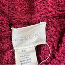 Caslon  Women's XXL Dark Red Open Knit Long Sleeve Sweater Crowl Neck Photo 4