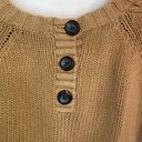 Fossil  Women’s Tan Long Sleeve 100% Cotton Chunky Crewneck Cropped Sweater Small Photo 8