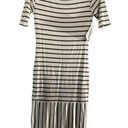 LuLaRoe Women's  Julia White Charcoal Gray Striped Dress Size XXS NWT #0357 Photo 0