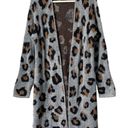 Apt. 9 Womens  Animal Print Leopard Open Front Cardigan Sweater Duster - Sz L Photo 1