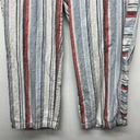 cj banks  Linen Blend Striped Capri Women's Pull On Beach Pants Size Small Photo 2