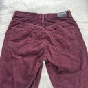 Citizens of Humanity Citizen Burgundy Corduroy Jolene High Rise Straight Pants Photo 8