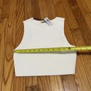 Babaton  Aritzia NWT Sculpt Knit Racer Cropped Tank in White Size Medium Photo 8