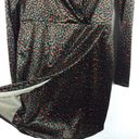 Black Halo  Briar Green Animal Print Crushed Velvet Long Sleeve Mini Dress Size 6 Photo 10