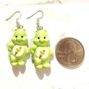 Green Care Bear Dangle Earrings Photo 1