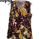 Kasper  Women's Dijon Sleeveless Smudge Dot Cami Black SzM Photo 0