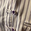 American Vintage Vintage women’s, medium, white and purple, striped, legendary button-down shirt Photo 3