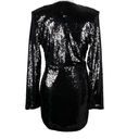 Motel  Melana Plunge Neck Bodycon Sequin Dress Black Medium New Photo 12