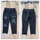 BDG  Mom High Rise Holey Jeans Black Tapered Legs Size 32 Urban Outfitters Photo 2