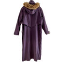 Bernardo Vintage  purple toggle long parka w/ removable lining & fur hood size M Photo 12