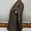 Wishlist S //  Apparel NWT Brown Linen Blend Ruched Sleeve Open Front Blazer Photo 5