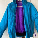 Columbia Powder Keg Vintage 90s Ski Jacket Women's L Purple Teal Reversible Photo 6