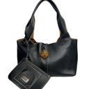 Xxi Laurent Effel St Barth by  Secolo Black Leather Tote Bag & Wristlet Photo 0