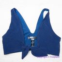 Beach Riot NEW  Dallas Ribbed Bikini Top in navy blue, size S Photo 2